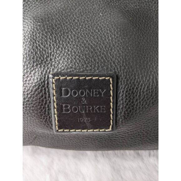 Dooney & Bourke Purse Hobo Black Leather Hobo Bag Soft Supple Heritage Preppy 90 - Picture 2 of 16
